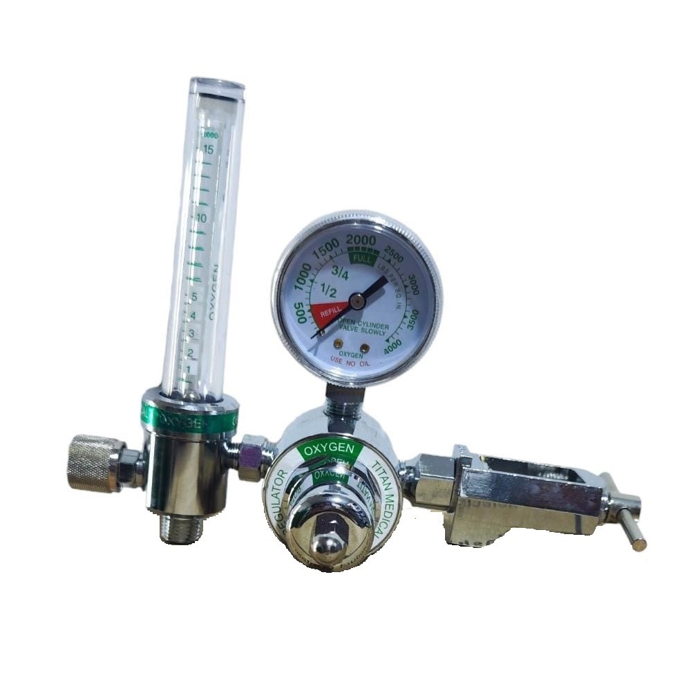 REGULADOR DE OXIGENO CGA-870 CON FLUJOMETRO 0-15 LPM TITAN MEDICAL