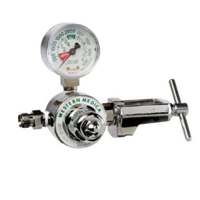 REGULADOR DE OXIGENO PRESETEADO A 50 PSI CGA-870 SALIDA 180 GRADOS WESTERN MEDICA