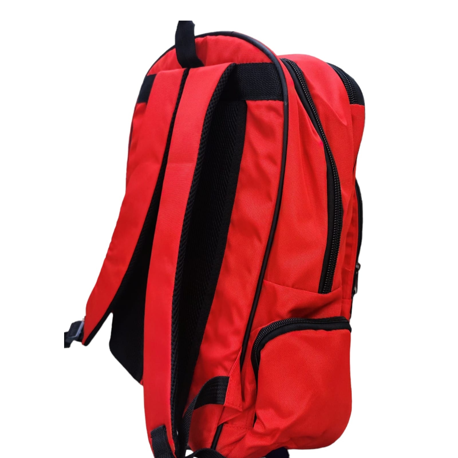 MOCHILA DE EMERGENCIA ROJA CON BASE IMPERMEABLE