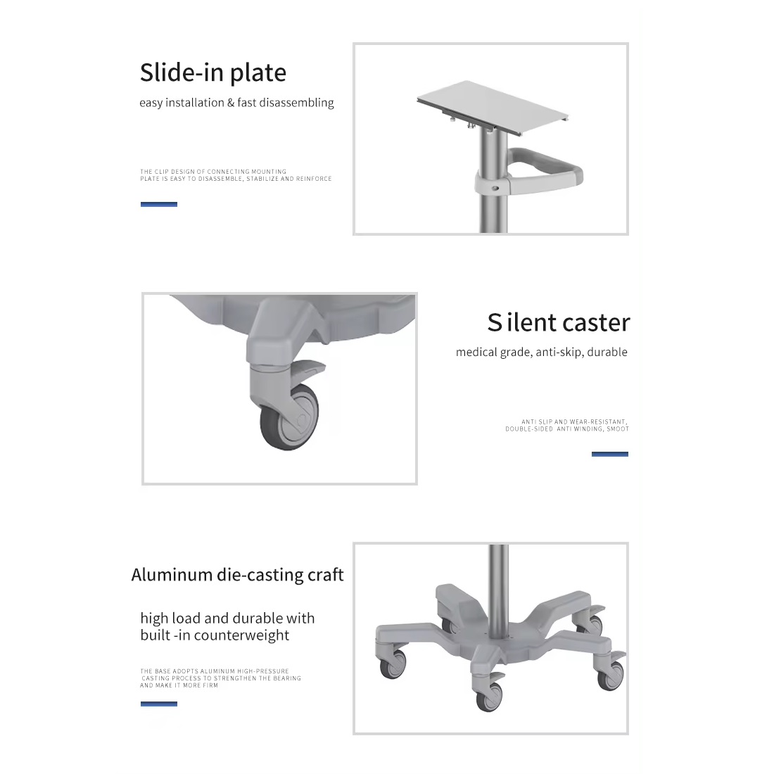SOPORTE RODABLE PARA MONITOR DE SIGNOS VITALES