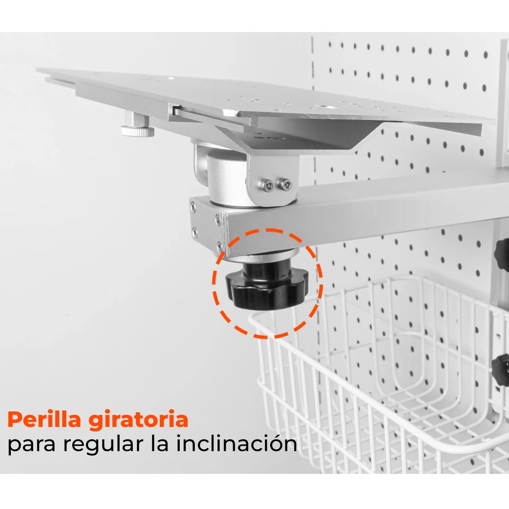 RACK DE PARED CON CANASTA PARA MONITOR EDAN