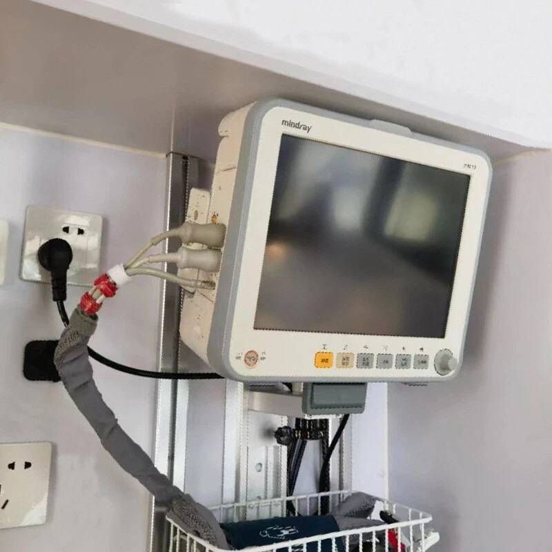 RACK DE PARED CON CANASTA PARA MONITOR MINDRAY