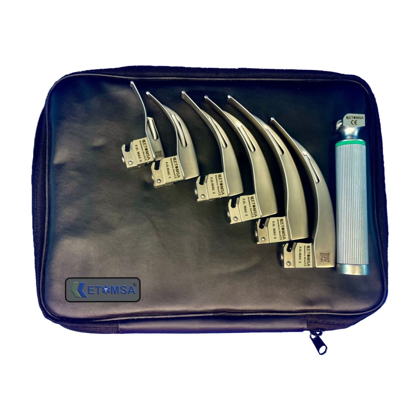 SET DE LARINGOSCOPIO MACINTOSH FIBRA OPTICA