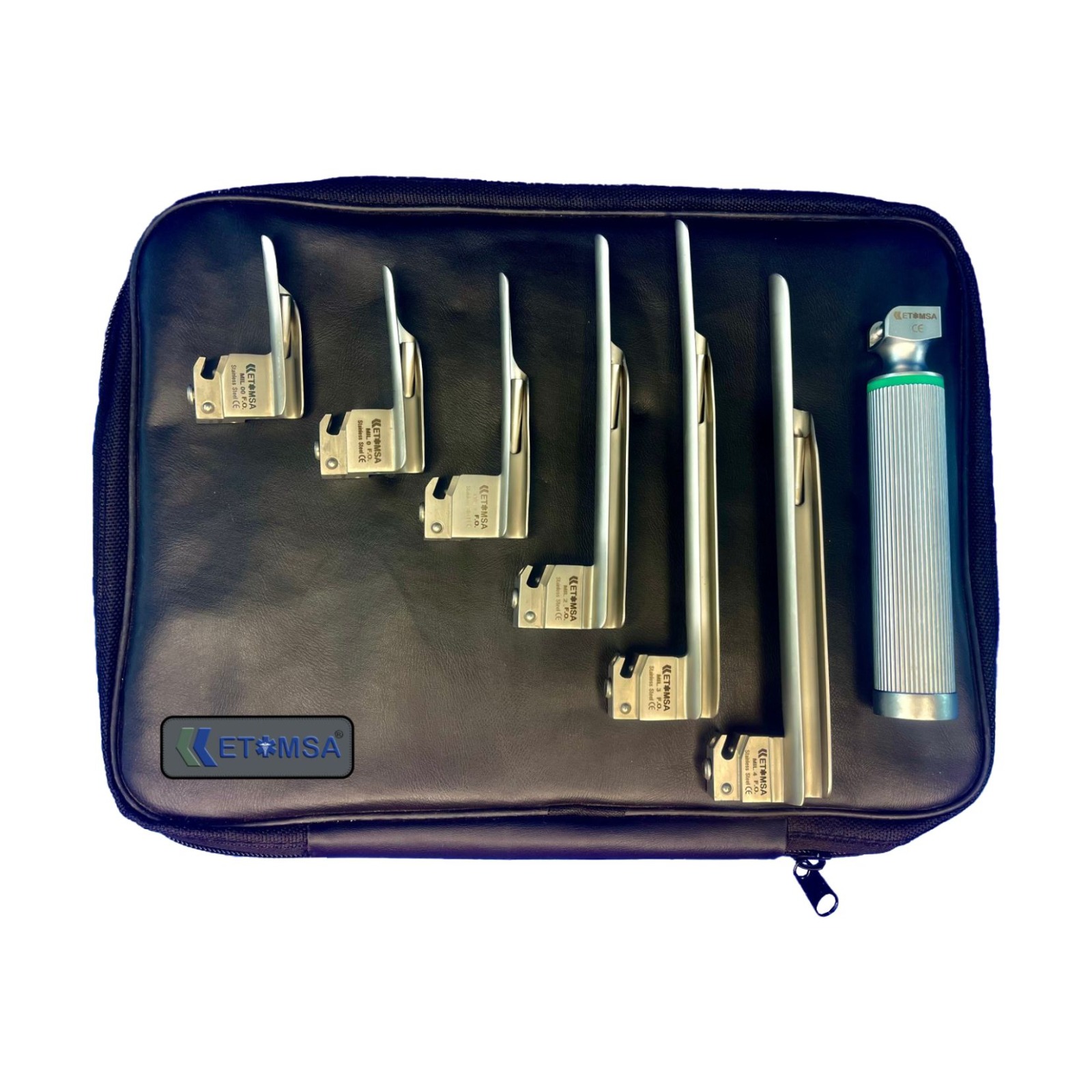 SET DE LARINGOSCOPIO MILLER FIBRA OPTICA