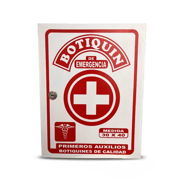 BOTIQUIN DE PRIMEROS AUXILIOS DE MADERA